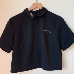 Kendall Kylie Collared Cropped Top